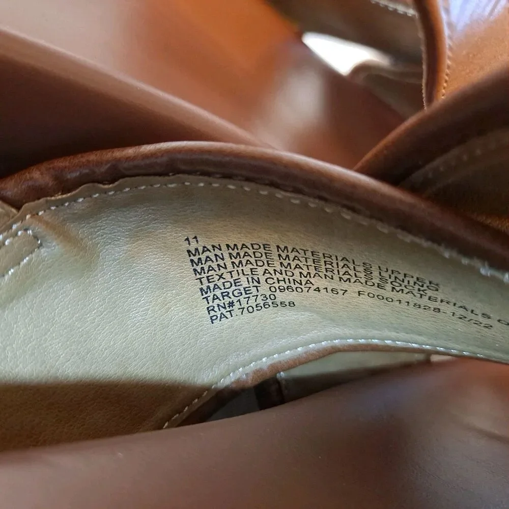 Universal Thread Elisa Platform Espadrille Sandals Womens Size 11 Cognac Brown